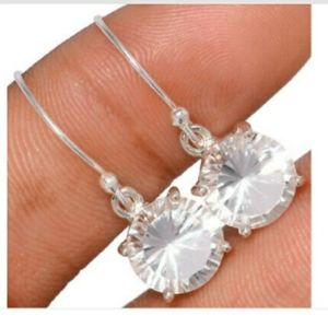 Genuine White Sapphire Earrings